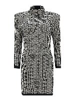 Abito in misto lana jacquard