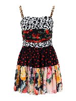 Miniabito in seta multi fantasia