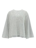 Blusa a righe in misto seta