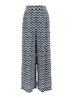 Pantaloni in seta stampa Chevron