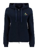 Felpa con cappuccio e logo tricolore