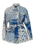 Giacca in denim effetto patchwork