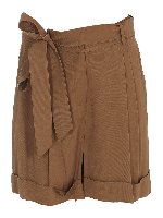 Bermuda a vita alta con fiocco