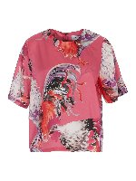 Blusa con stampa gallo