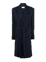 Cappotto doppiopetto in mista lana