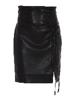 Gonna a vita alta in pelle sintetica