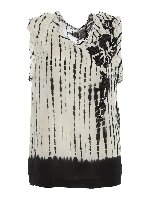 Blusa in seta a righe tie-dye