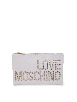 Pochette con logo in borchie metalliche