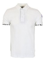 Polo bianca in cotone stretch