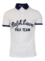 Polo con scritta logo ricamata