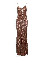 Abito in paillettes con scollo a V