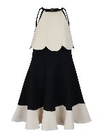 Abito bicolor svasato