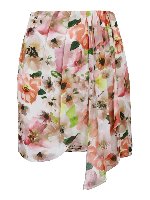 Minigonna in georgette floreale