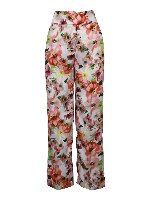 Pantaloni palazzo in twill floreale