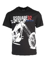 T-shirt con stampa motocicletta
