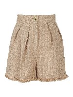 Shorts a vita alta in tweed