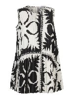 Top in popeline stampa Flower Damier