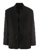 Blazer kimono in misto lana