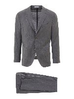 Abito in lana gessato