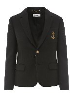 Blazer con ricamo ancora