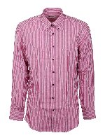 Camicia a righe con collo abbottonato