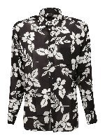 Camicia in lino floreale