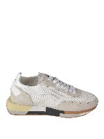 Sneakers in tessuto e camoscio