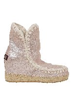Stivali in pelle con glitter