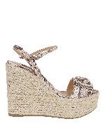 Espadrilles in pelle pitonata