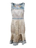 Abito bicolore effetto sbiadito