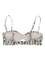 Sopra del costume a reggiseno in stampa fiori