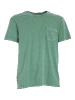 T-shirt verde con logo grigio