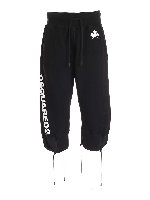 Pantalone nero con stampe logo bianche