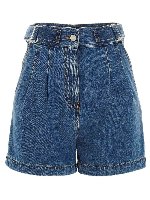 Shorts denim blu a palloncino