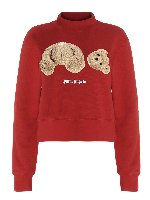 Felpa crop Bear rossa