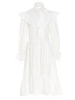 Vestito bianco con balze