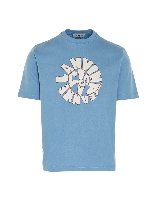 T-shirt azzurra con logo