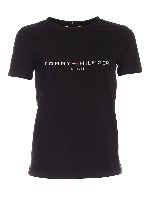 T-shirt ricamo logo nera