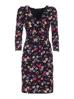 Abito blu stampa floreale