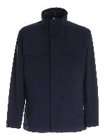 Field jacket con colletto alto blue