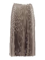 Gonna plisse tortora e argento lame