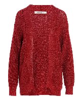 Cardigan lurex rosso