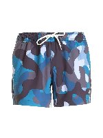 Boxer da mare blu e grigio camouflage