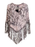 Poncho in cotone traforato