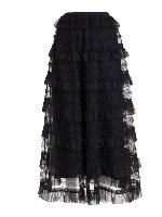 Gonna a balze in tulle point desprit