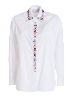 Camicia in popeline con ricamo