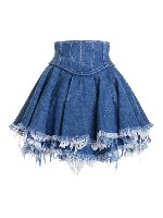 Minigonna a ruota in denim