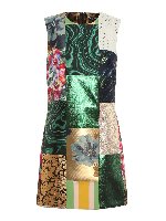 Mini abito con ricami patchwork