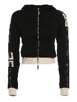 Felpa in misto viscosa con banda logo