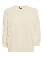 Felpa in misto cotone con logo 3D